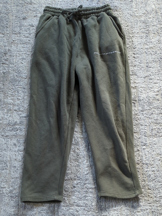 PrettyLittleThing Pants - PrettyLittleThing Olive Green Fleece Joggers Size Medium